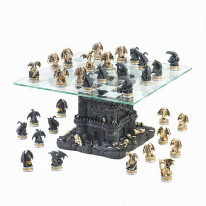 Ultimate Chess Black Tower Dragon Chess Set 10015192 Free Shipping - Sports & Games - Fits My Budget