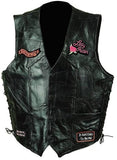 Diamond Plate GFVLADY Ladies Rock Design Genuine Leather Vest GFVLADY - Apparel & Accessories - Fits My Budget