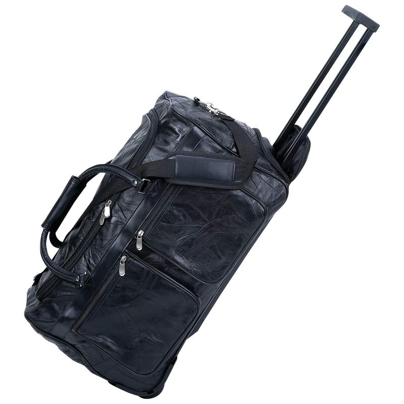 Embassy Italian Stone Genuine Leather 21in. Trolley Tote Bag