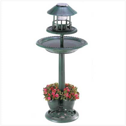 Verdigris Garden Birdbath Night Light and Planter Centerpiece 10012967 Free Shipping - House Home & Office - Fits My Budget