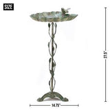 Verdigris Leaf Birdbath 10039448 Free Shipping