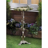 Verdigris Leaf Birdbath 10039448 Free Shipping