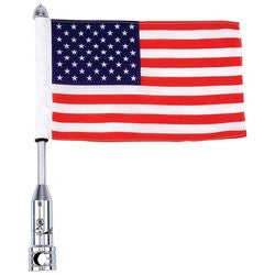 Diamond Plate BKFLAGPL Motorcycle Flagpole Mount and USA Flag - Luggage & More - Fits My Budget