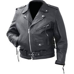 Rocky Mountain Hides BKMCBM Genuine Cowhide Leather Classic Motorcycle Jacket - Apparel & Accessories - Fits My Budget