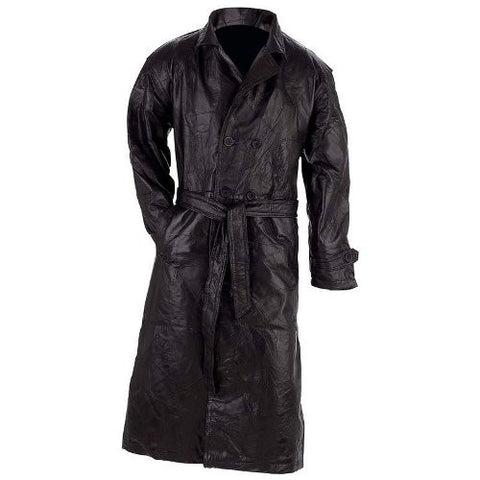 Italian Stone GFTR Genuine Leather Fully Lined Trench Coat GFTR - Apparel & Accessories - Fits My Budget