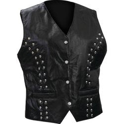 Diamond Plate GFVL66 Ladies Leather Vest Rock Design Genuine Lambskin - Apparel & Accessories - Fits My Budget