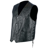Rocky Ranch Hides GFVLACE Rock Design Hog Leather Biker Vest - Apparel & Accessories - Fits My Budget