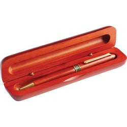 Genuine Rosewood Ballpoint Pen in wood gift box GFWD2 - House Home & Office - Fits My Budget