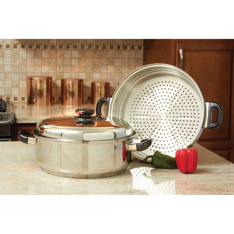 Stainless Steel Oversized Skillet, Steamer and Cover Free Shipping KTGIANT2