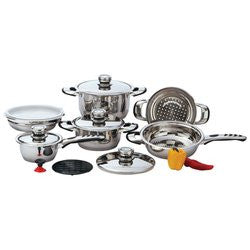Chef's Secret KT12 Stainless Steel Cookware Set Heavy Gauge 12 Piece Free Shipping - House Home & Office - Fits My Budget