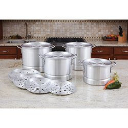 LaCuisine KTAL12 Aluminum Steamer Stockpot 12 Piece Set Free Shipping - House Home & Office - Fits My Budget