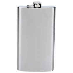 Maxam KTFLASK12 12 ounce Stainless Steel Hip Flask Screw Down Cap - House Home & Office - Fits My Budget