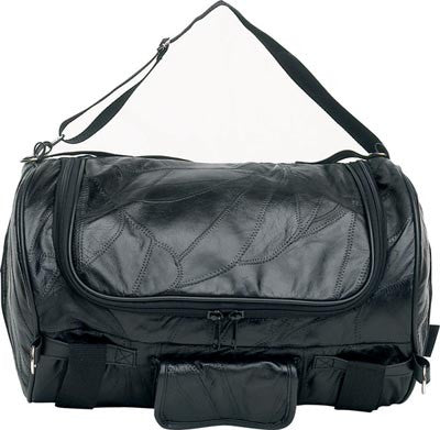 Diamond Plate Rock Design Buffalo Leather Motorcycle Barrel Bag LUMBB16 - Luggage & More - Fits My Budget