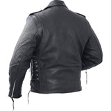 Classic Men's Leather Motorcycle Jacket by Rocky Mountain Hides Free Shipping