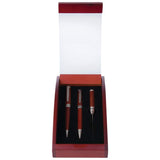 Pen Pencil & Letter Opener in Wood and Glass Display Case Free Shipping