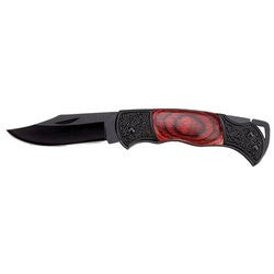 Maxam Lockback Knife with Decorative Black Bolsters SKBKWOOD - Sports & Games - Fits My Budget