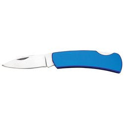 Maxam Stainless Steel Lockback Knife with Honed Blade and Custom Blue Handle SKBT3 - Sports & Games - Fits My Budget