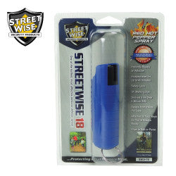Streetwise 18 Pepper Spray 1/2 oz Hard Case Blue SW3HBL18 - Safety & Security - Fits My Budget