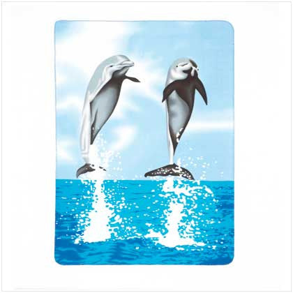 Dancing Dolphins Fleece Blanket Throw 60x50 37248 Free Shipping - Blankets & Bedding - Fits My Budget
