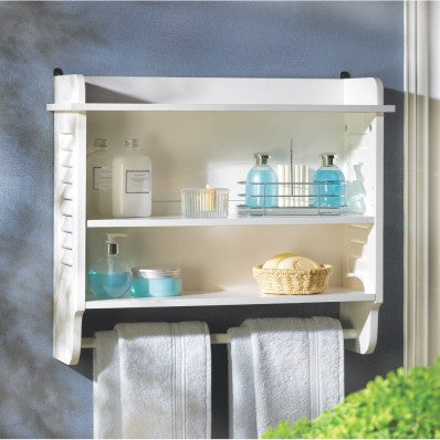 Nantucket Bathroom Wall Shelf 10014706 Free Shipping - House Home & Office - Fits My Budget