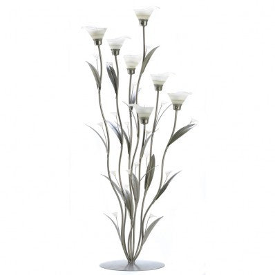 Silver Calla Lilly Candleholder 10012794 Free Shipping - House Home & Office - Fits My Budget