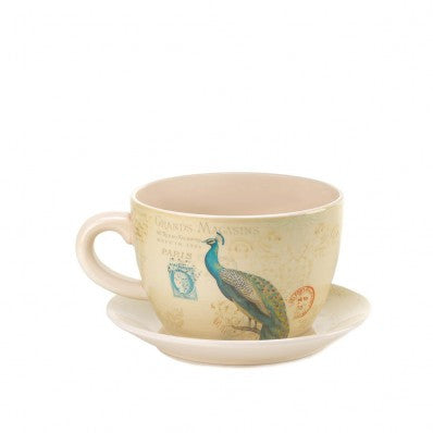 Peacock Teacup Planter 10016207 Free Shipping - House Home & Office - Fits My Budget