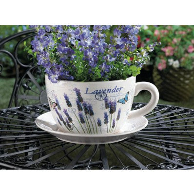 Lavendar Fields Forever Teacup Planter 10016209 - House Home & Office - Fits My Budget