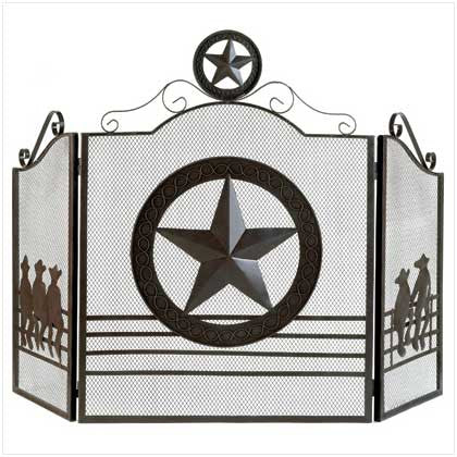 Texas Lone Star Metal Fireplace Screen 10012569 Free Shipping - House Home & Office - Fits My Budget